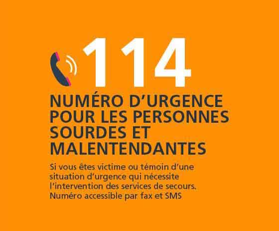 logo numéro d'urgence pour les personnes sourdes et malentendantes