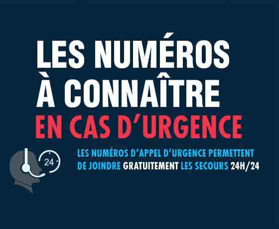 logo les numéros à connaître en cas d'urgence