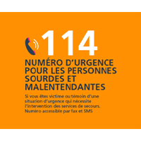 Logo 114 numéro d'urgence pour les personnes malentendantes